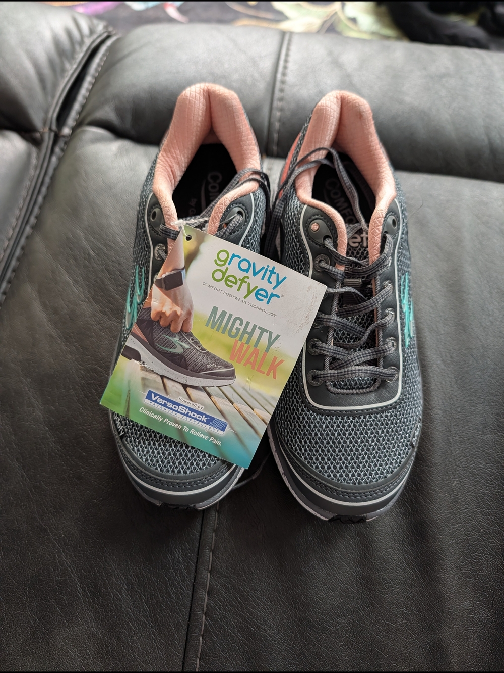 Gravity Defyer NWT Mighty Walk Women's Gray & Pink Athletic Shoes